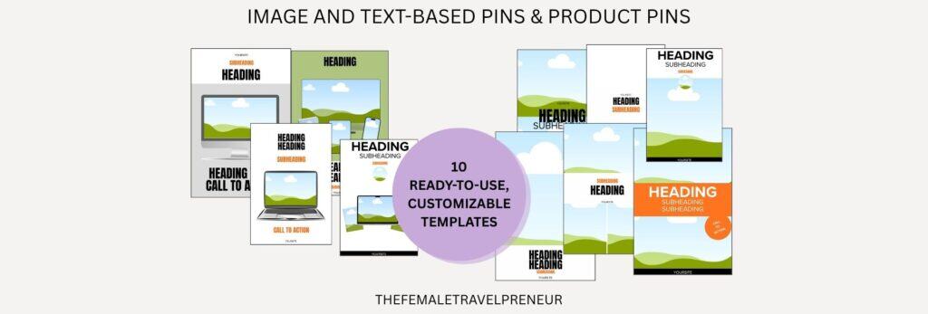 Pinterest Canva Templates for coaches, creatives, entrepreneurs, bloggers